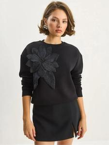 Bianco Lucci Свитшот в черном цвете