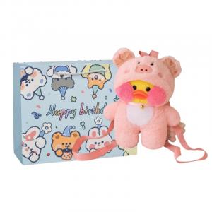 Плюшевая кукла уточка рюкзак высотой 30см Fat Fat Dragon