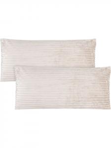 Aspero Полосатые фланелевые наволочки 40x80 см, цвет «Мендоза», бежевый