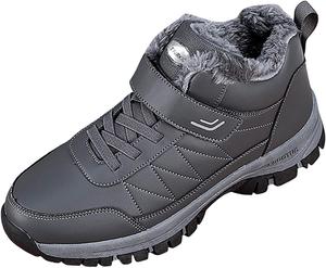 Generic Женские зимние ботильоны, черные ботинки с поддержкой свода стопы, утепленные мехом, водонепроницаемые, с противоскользящей подошвой, ортопедические, 2025 года, теплые туристические и рабочие ботинки для женщин, высота 20 см