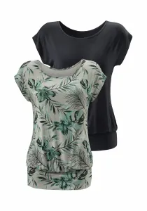 LASCANA длинная рубашка, с широким поясом, зеленый