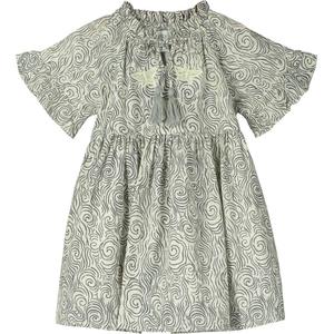 Платье Tokyo Pretty Printed Day Dress для девочек в сером цвете POPPET & FOX, серый