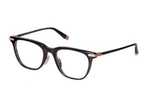 Оправы для очков квадратные пластиковые унисекс черные Chrome Hearts, прозрачно-золотые