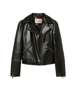 Куртка-Косуха из искусственной кожи Twinset, черный