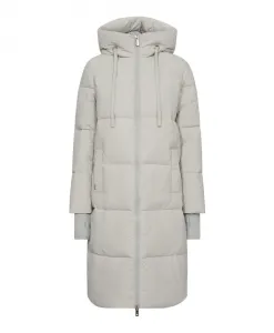 Длинное пальто Ethermaloft ледниково-серого цвета Mos Mosh, серый