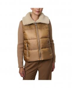 Комбинированная куртка из искусственной овчины Bernardo, Dark taupe