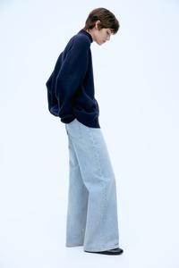 Широкие высокие джинсы H&M, голубой