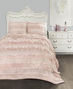 Комплект постельного белья Belle Ruffle из 2 предметов, размер Twin Lush Décor, цвет pink blush
