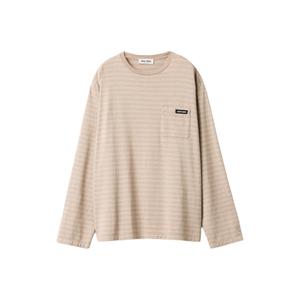 MIU MIU Футболка с рукавом дроп-шиoulder женская cameo brown beige