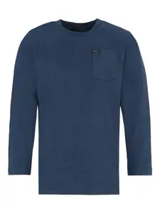 Футболка с длинными рукавами и карманом Fay Kids, синий
