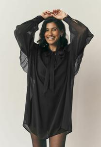 Платье Laura Ashley BITTER MINI RUFFLE PUSSYBOW, Brown