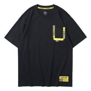 Футболка x disney crossover с коротким рукавом свободная футболка Li-Ning, черный