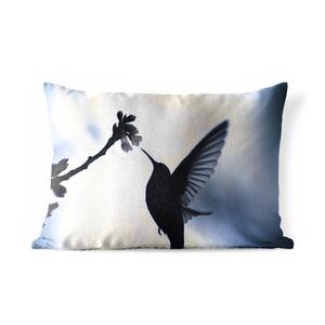 Уличная подушка MuchoWow - Птица - Колибри - Вырезка из бумаги - 60x40 см - Устойчивость к атмосферным воздействиям - Подушка для отдыха - Чехлы для подушек - Декоративные чехлы для подушек - Декоративные чехлы для подушек, мультиколор