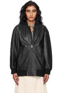 Кожаная куртка Tattico Weekend Max Mara, черный