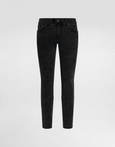 Облегающие джинсы из тянущегося хлопка с биркой Dolce & Gabbana, мультиколор