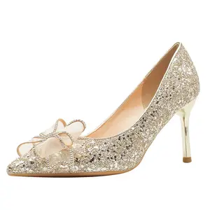 GOSO Тонкие каблуки на шпильке женские шампань голд, цвет Champagne Gold