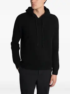 Капюшонный вязаный свитер Tagliatore, черный