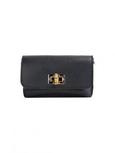 Миниатюрная кожаная сумка через плечо Faina, черный