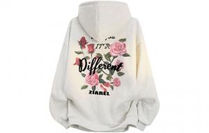 Толстовка Unisex Hooded Moderate Heavyweight ZIAREL, белый heather серый