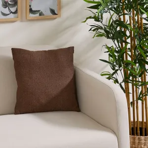 Декоративная подушка Andiamo "Дженни", полосатая, узор "елочка", квадратная, 40х40 см, с наполнением, цвет taupe + gestreift