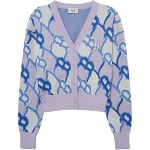 Женский трикотаж Argyle Monogram MLB, светло-фиолетовый