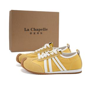 Износостойкие, легкие, дышащие и нескользящие. Низкие повседневные туфли, женские, желтые La Chapelle, Yellow