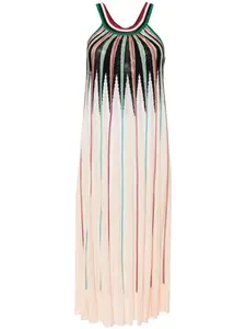 Платье миди вязки интарсия Forte Forte, нейтральный