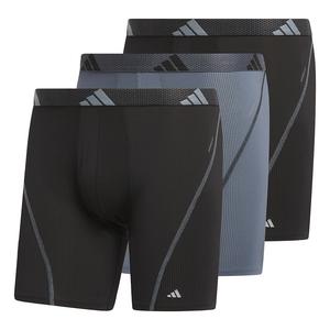 Комплект из трех боксеров из сетчатой ​​ткани adidas Big & Tall Sport Performance Adidas, цвет Onyx Gray Black Black