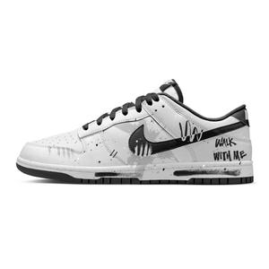 Nike Данк лоу топ скейтборд обувь унисекс black white