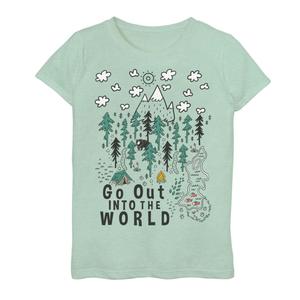 Футболка Fifth Sun Into Wild для девочек 7–16 лет Licensed Character, светло-зеленый