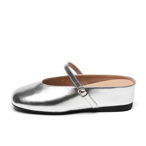 Закрытые тапочки для женщин ZHR, серебряный