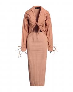 Платье миди Andreādamo, коричневый