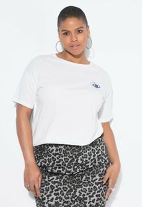 Футболка Studio Untold SEQUINED EYE EMBROIDERY, Off White/White