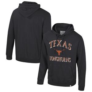 Мужская черная толстовка с капюшоном texas longhorns big & tall e-tan Colosseum