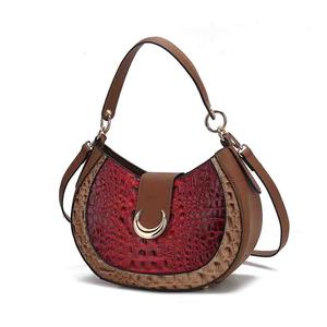 Сумка через плечо Jain Luxe с тиснением под крокодила, вместительная и неподвластная времени MKF Collection By Mia K., красный