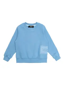 Толстовка с логотипом Versace Kids, синий