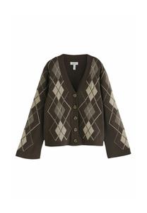 Кардиган Next Cardigan, Chocolate Brown Argyle/Brown