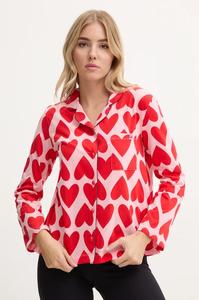 Хлопковая пижамная рубашка United Colors Of Benetton, розовый