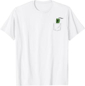 Футболка Minecraft Pocket Creeper SSSS, белый