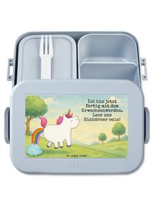 Mr. & Mrs. Panda Дизайн Bentobox «Единорог, пукающий» с надписью, пастельно-голубой цвет