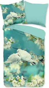 Пододеяльник Good Morning 155x220 + 1* 80x80 см - белые голуби Muller Textil