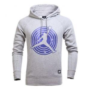 Толстовка Men's Air Jordan 11 Fleece Po Casual Sports Fleece Lined Long Sleeves Printing Hooded Gray, серый