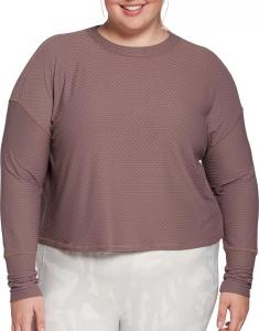 Calia Женская рубашка с длинным рукавом из ромбовидной сетки