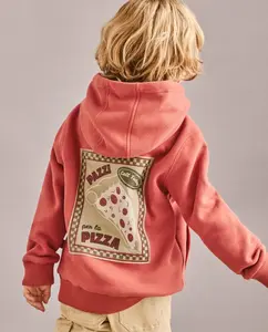 Худи с капюшоном, прямой карман и детский фантазийный принт Coconut El Corte Inglés, терракотовый