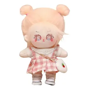 Костюм для куклы Cotton Doll, плюшевая кукла, высота 20 см CHUNTUSHU, розовый