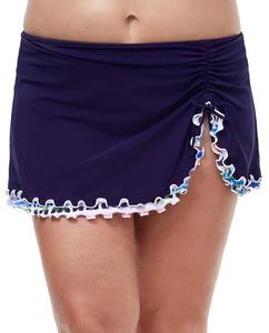 Юбка для плавания с боковыми разрезами больших размеров, цвет Spritz Navy Profile By Gottex, Spritz Navy