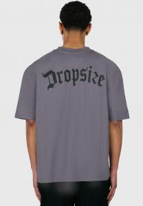 Футболка с принтом HEAVY OVERSIZE BIG LOGO Dropsize, серый