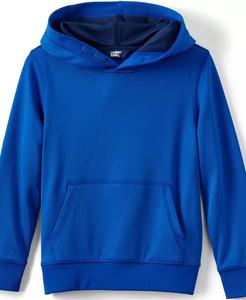 Легкая спортивная толстовка с капюшоном для девочек Lands' End, синий