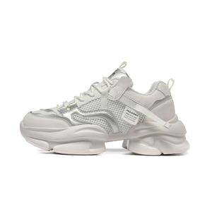 Mulinsen Скользоустойчивые, износостойкие, дышащие, увеличивающие рост женские массивные низкие кеды Beige, цвет Beige