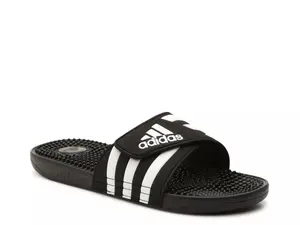 Сандалии Adidas Adissage Slide - мужские, черные/белые